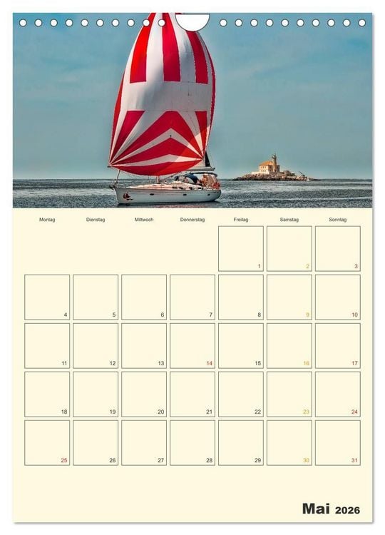 Produktbild: Segeln, unser Jahresplaner (Wandkalender 2026 DIN A4 hoch), CALVENDO Monatskalender