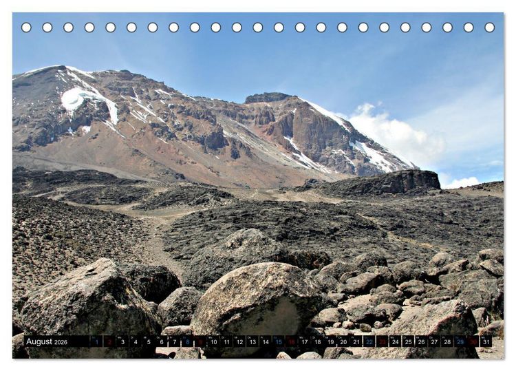 Produktbild: Kilimanjaro - das Dach Afrikas (Tischkalender 2026 DIN A5 quer), CALVENDO Monatskalender