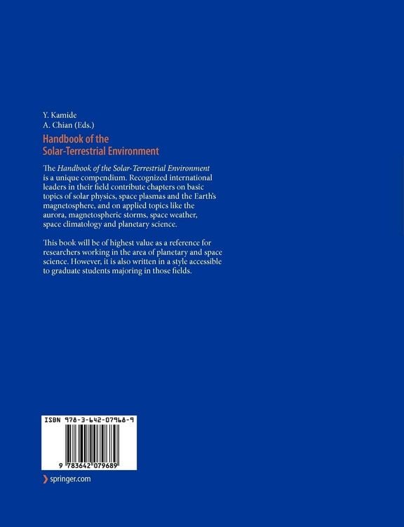 Produktbild: Handbook of the Solar-Terrestrial Environment