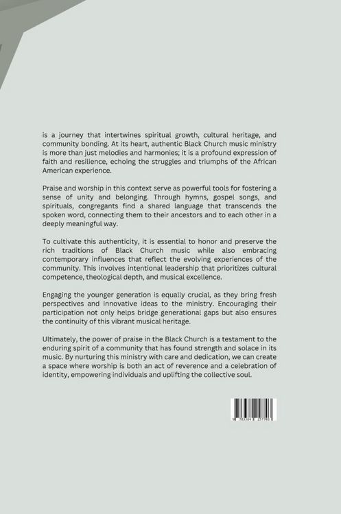 Produktbild: The Power of Praise: Cultivating Authentic Black Church Music Ministry