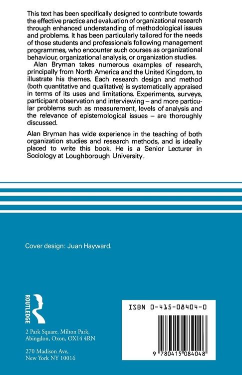 Produktbild: Research Methods and Organization Studies