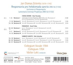 Produktbild: Zelenka: Responsoria Pro Hebdomada Sancta