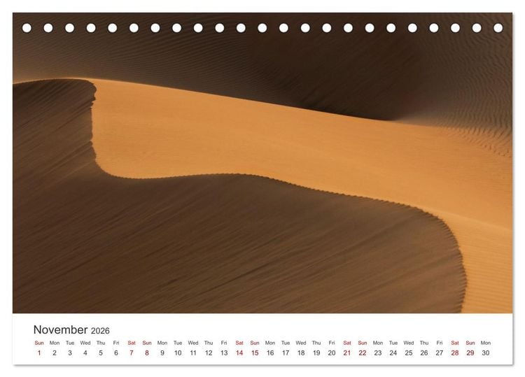 Produktbild: Desert dunes in Abu Dhabi (Desk Calendar 2026 DIN A5 landscape), CALVENDO 12 Month DeskCalendar