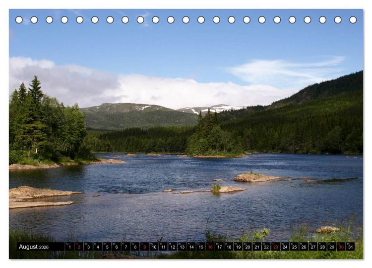 Produktbild: Schweden + Norwegen (Tischkalender 2026 DIN A5 quer), CALVENDO Monatskalender