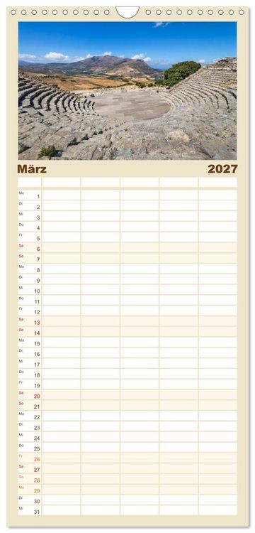 Produktbild: Familienplaner 2027 - Magna Graecia - Griechische antike St&auml;tten in S&uuml;ditalien mit 5 Spalten (Wandkalender, 21 x 45 cm) CALVENDO