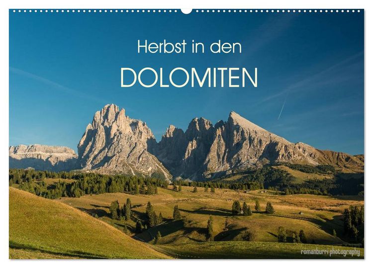Produktbild: Herbst in den Dolomiten (Wandkalender 2026 DIN A2 quer), CALVENDO Monatskalender