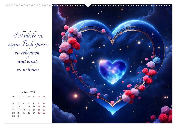 Produktbild: Dein Jahr gef&uuml;llt mit Selbstliebe (Wandkalender 2026 DIN A2 quer), CALVENDO Monatskalender