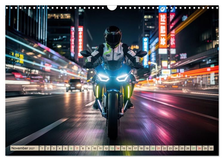 Produktbild: E-Motorrad-Biker (Wandkalender 2027 DIN A3 quer), CALVENDO Monatskalender