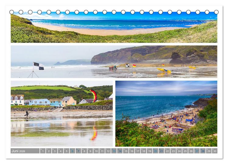 Produktbild: Sehnsucht Wales - Collagen eines Landes (Tischkalender 2026 DIN A5 quer), CALVENDO Monatskalender