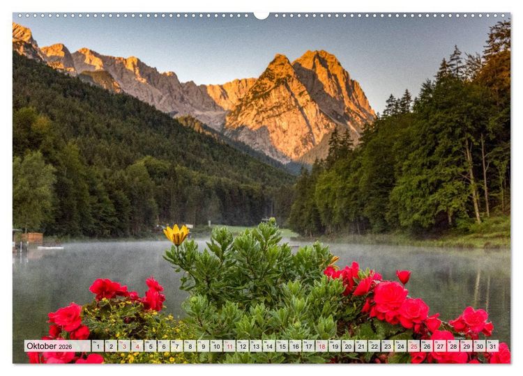 Produktbild: Garmisch-Partenkirchen - Zentrum des Werdenfelser Landes (Wandkalender 2026 DIN A2 quer), CALVENDO Monatskalender