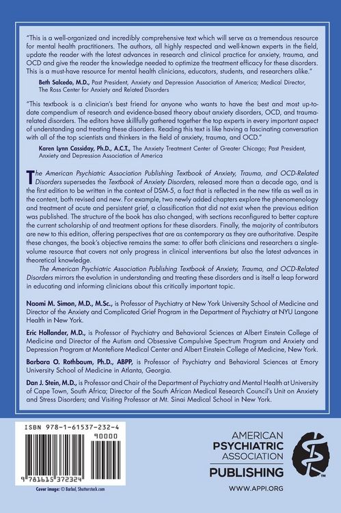 Produktbild: The American Psychiatric Association Publishing Textbook of Anxiety, Trauma, and OCD-Related Disorders