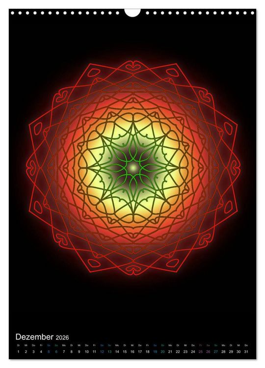 Produktbild: Mandala-Kalender 2026 (Wandkalender 2026 DIN A3 hoch), CALVENDO Monatskalender