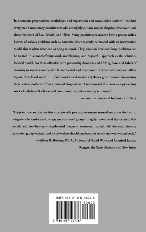 Produktbild: Solution-Focused Treatment of Domestic Violence Offenders