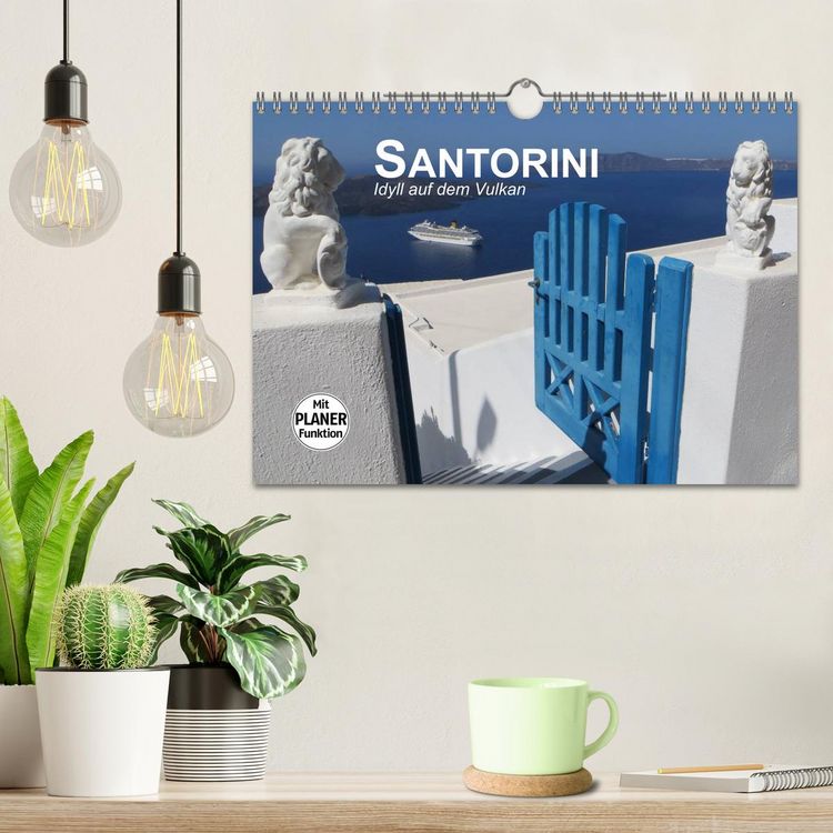 Produktbild: SANTORINI - Idyll auf dem Vulkan (Wandkalender 2026 DIN A4 quer), CALVENDO Monatskalender