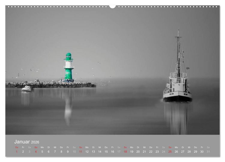 Produktbild: H&auml;fen der Ostsee (hochwertiger Premium Wandkalender 2026 DIN A2 quer), Kunstdruck in Hochglanz