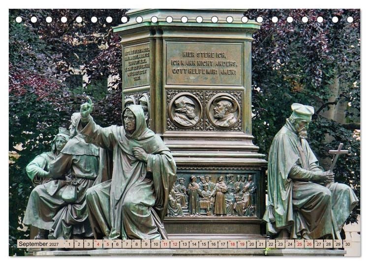 Produktbild: Hier war Martin Luther (Tischkalender 2027 DIN A5 quer), CALVENDO Monatskalender