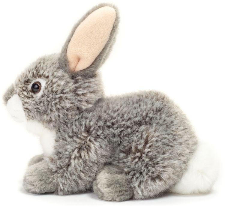 Produktbild: Hase sitzend grau, 18 cm