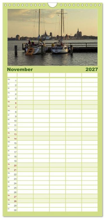 Produktbild: Familienplaner 2027 - Stralsund - Momente einer Reise mit 5 Spalten (Wandkalender, 21 x 45 cm) CALVENDO