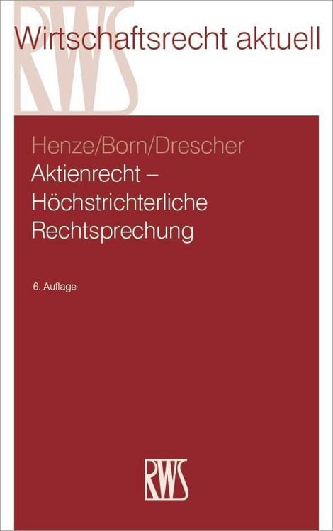 Produktbild: Aktienrecht - H&ouml;chstrichterliche Rechtsprechung