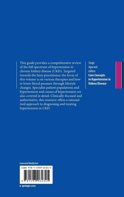 Produktbild: Core Concepts in Hypertension in Kidney Disease