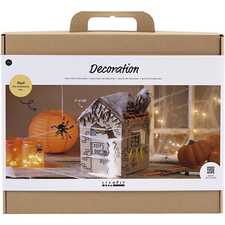 Produktbild: Creativ Company Mini Kreativ Set Dekoration, Geisterhaus, Schwarz, Hellbraun, Orange