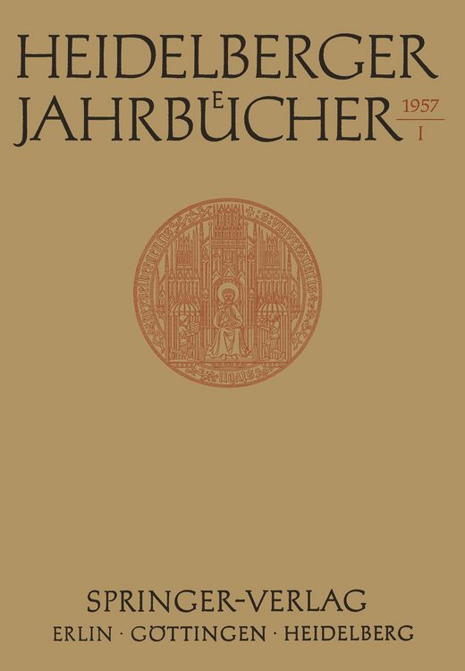 Produktbild: Heidelberger Jahrb&uuml;cher