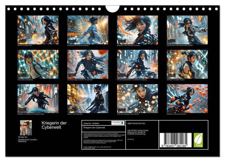 Produktbild: Kriegerin der Cyberwelt (Wandkalender 2026 DIN A4 quer), CALVENDO Monatskalender