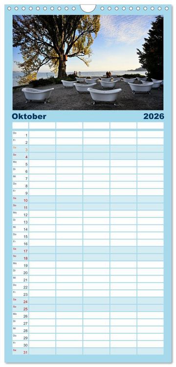 Produktbild: Familienplaner 2026 - Zauberhafter Westlicher Bodensee mit 5 Spalten (Wandkalender, 21 x 45 cm) CALVENDO