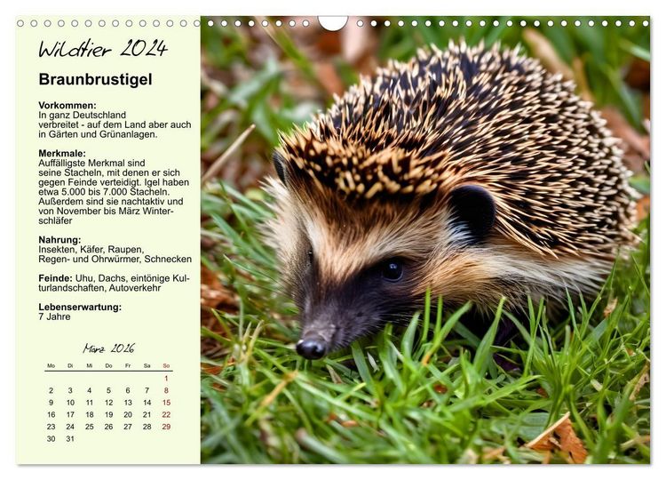 Edition Seidel Premium kalender fascinatie jacht & wild 2026 formaat DIN A4 wandkalender dierenkalender dieren varken biggen vers zwijn wilde zoogdieren