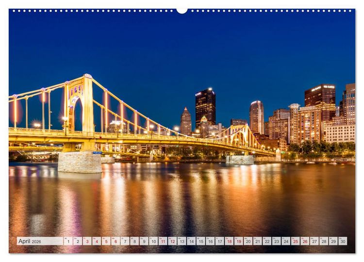 Produktbild: PITTSBURGH Charmante Impressionen (Wandkalender 2026 DIN A2 quer), CALVENDO Monatskalender