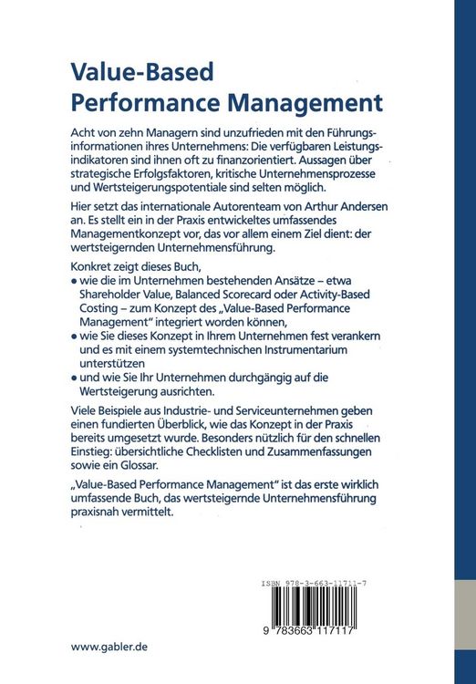 Produktbild: Value-Based Performance Management