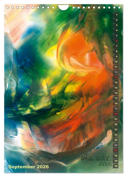 Produktbild: Encaustic-Malerei Kunstkalender 2026 (Wandkalender 2026 DIN A4 hoch), CALVENDO Monatskalender