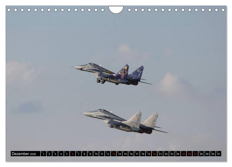 Produktbild: Augenblicke in der Luft: MiG-29 Fulcrum (Wandkalender 2026 DIN A4 quer), CALVENDO Monatskalender
