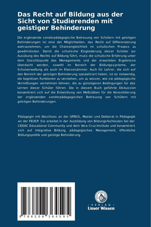 Produktbild: Das Recht auf Bildung aus der Sicht von Studierenden mit geistiger Behinderung