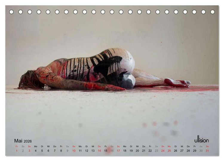 Produktbild: FARBSPIELE - Akt im Feuerwerk der Farben (Tischkalender 2026 DIN A5 quer), CALVENDO Monatskalender