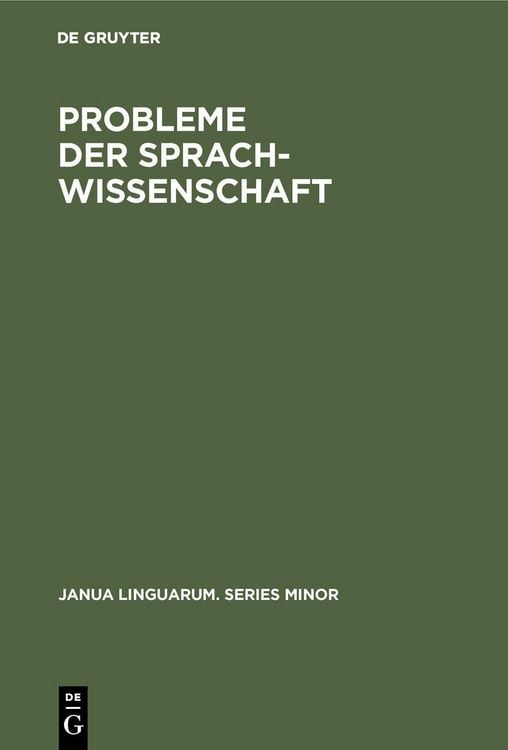 Produktbild: Probleme der Sprachwissenschaft