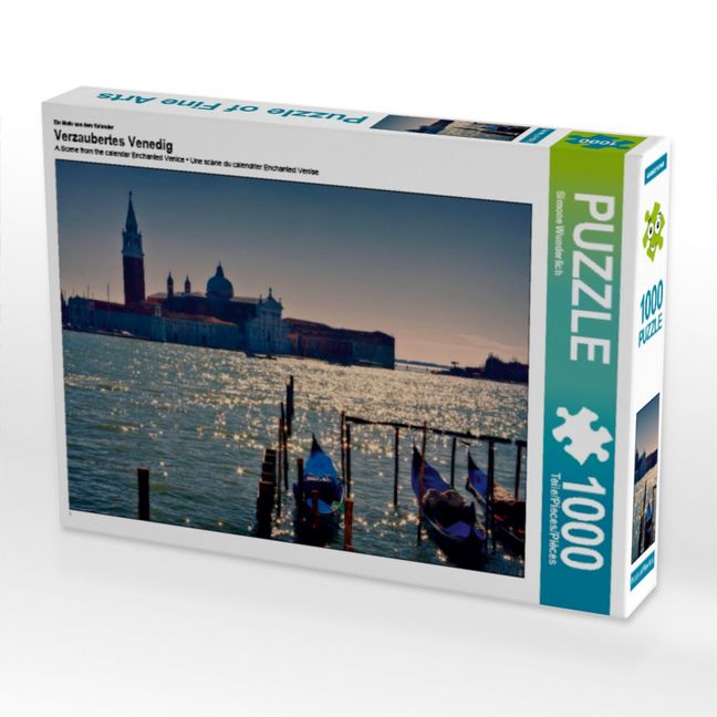 Produktbild: CALVENDO Puzzle Ein Motiv aus dem Kalender Verzaubertes Venedig | 1000 Teile Lege-Gr&ouml;&szlig;e 64x48cm Foto-Puzzle f&uuml;r gl&uuml;ckliche Stunden