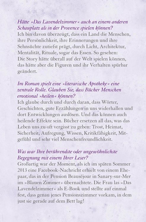 Produktbild: Das Lavendelzimmer
