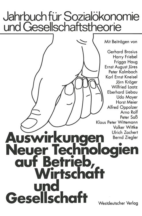 Produktbild: Auswirkungen Neuer Technologien auf Betrieb, Wirtschaft und Gesellschaft