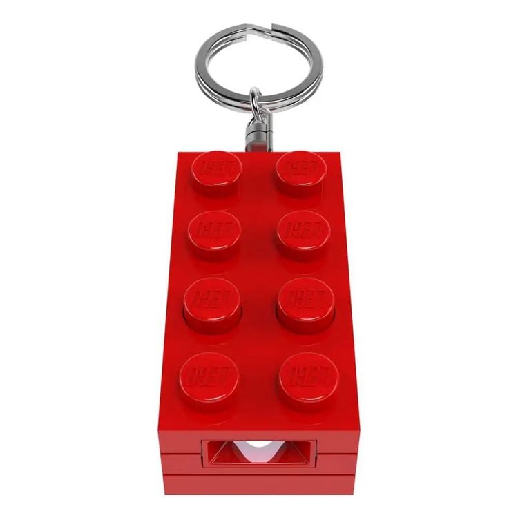 Produktbild: LEGO Stein-Rot Schl&uuml;sselanh&auml;nger mit Taschenlampe
