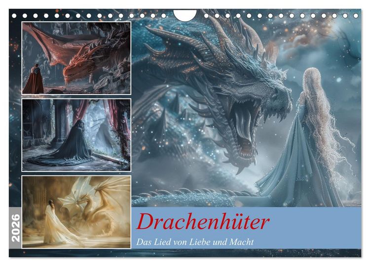 Produktbild: Drachenh&uuml;ter (Wandkalender 2026 DIN A4 quer), CALVENDO Monatskalender