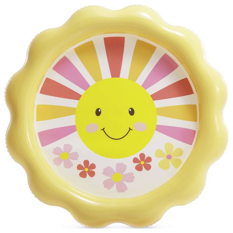Produktbild: Intex Der &bdquo;Sunny Rays Spray Pool&ldquo; bietet mit integriertem Wasserspr&uuml;her und fr&ouml;hlichem Sonnendesign erfrischenden Badespa&szlig; f&uuml;r