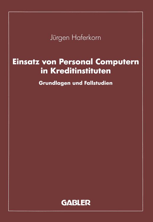 Produktbild: Einsatz von Personal Computern in Kreditinstituten