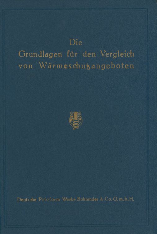 Produktbild: Die Grundlagen f&uuml;r den Vergleich von W&auml;rmeschutzangeboten