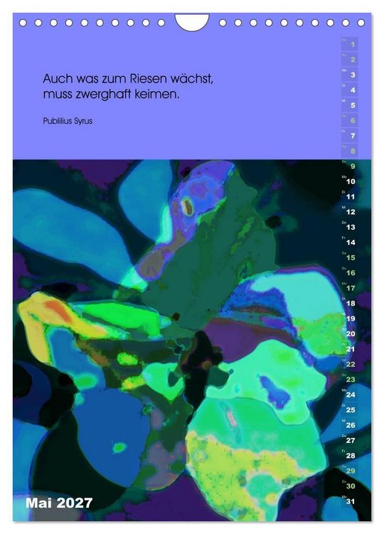 Produktbild: Philosophische Inspirationen Wandkalender 2027 (Wandkalender 2027 DIN A4 hoch), CALVENDO Monatskalender