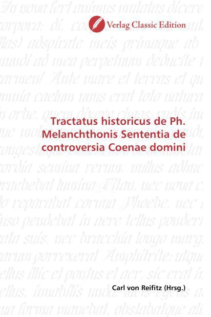 Produktbild: Tractatus historicus de Ph. Melanchthonis Sententia de controversia Coenae domini