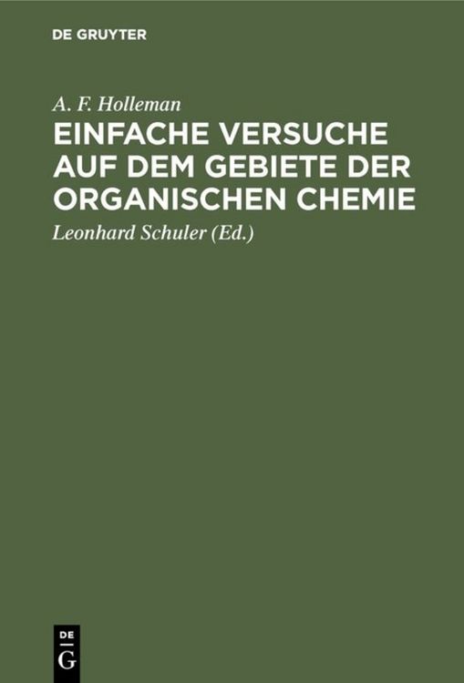 Produktbild: Einfache Versuche auf dem Gebiete der organischen Chemie