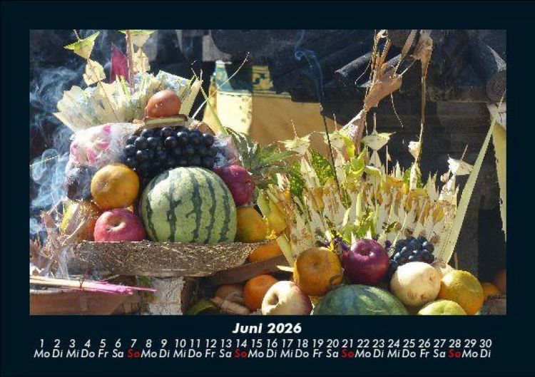 Produktbild: Obstkalender 2026 Fotokalender DIN A5