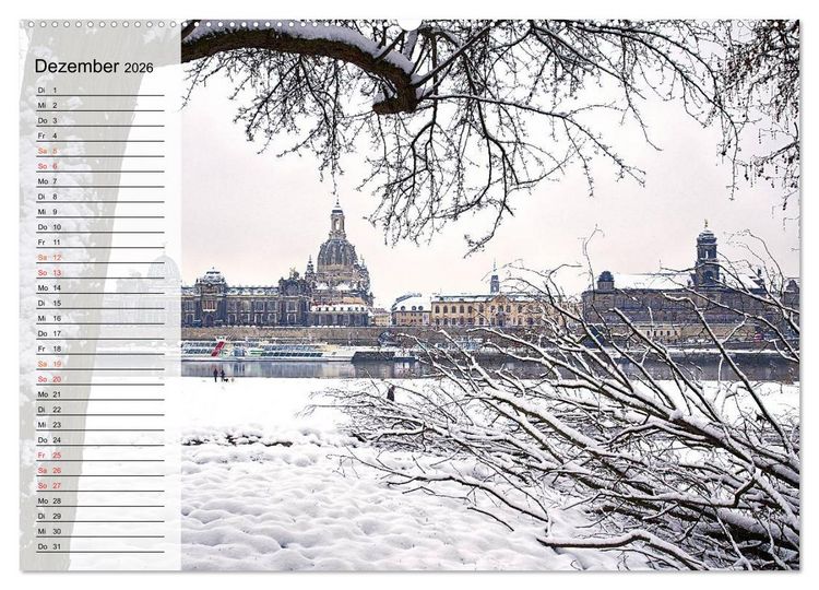 Produktbild: WUNDERVOLLES DRESDEN (Wandkalender 2026 DIN A2 quer), CALVENDO Monatskalender