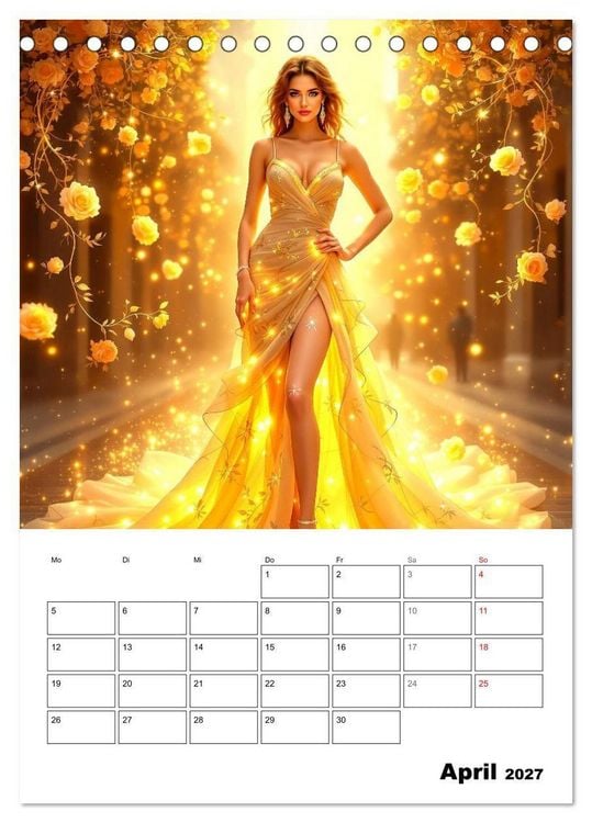 Produktbild: Kleider aus Licht (Tischkalender 2027 DIN A5 hoch), CALVENDO Monatskalender